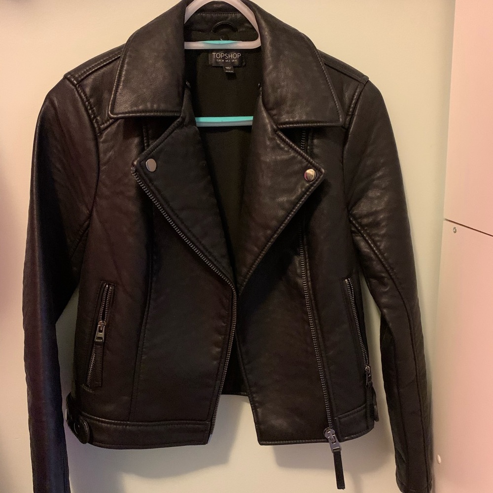 Topshop leather jacket,